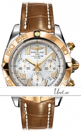 Breitling Chronomat 44 Biały/Skóra Ø43.5 mm CB0110-7512 Brown Croco