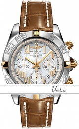 Breitling Chronomat 44 Biały/Skóra Ø43.5 mm IB0110-7512 Brown Croco