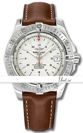 Breitling Colt Automatic Srebrny/Skóra Ø41 mm A17380-171 Brown Calf