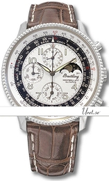 Breitling Montbrillant Olympus Biały/Skóra Ø42 mm A19350-3512 Brown Croco