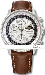 Breitling Montbrillant Olympus Biały/Skóra Ø42 mm A19350-351 Brown Calf