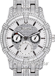 Bulova Crystal Srebrny/Stal Ø44 mm 96C109
