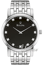 Bulova Diamond Czarny/Stal Ø38 mm 96D106