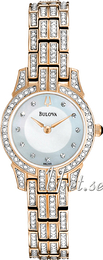 Bulova Crystal Niebieski/Stal w kolorze różowego złota Ø24 mm 98L155