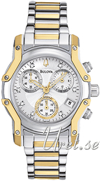 Bulova Diamond Srebrny/Stal w odcieniu złota Ø32 mm 98P120
