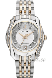 Bulova Precisionist Biały/Stal w kolorze różowego złota Ø32 mm 98R141