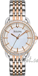 Bulova Diamond Biały/Stal w kolorze różowego złota Ø30 mm 98R144