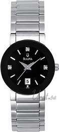 Bulova Diamonds Dam Czarny/Stal Ø27 mm 96P24