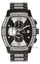 Bulova Crystal Herr Czarny/Stal Ø38 mm 98B000