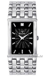 Bulova Diamonds Herr Czarny/Stal 35x26 mm 96D11