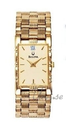 Bulova Diamonds Herr Żółte złoto/Stal w odcieniu złota 34x22 mm 97F45