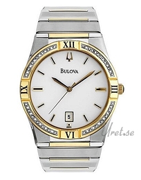 Bulova Biały/Stal w odcieniu złota Ø40 mm 98E004