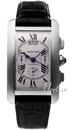 Cartier Tank Americaine Srebrny/Skóra 52x31.4 mm W2610651