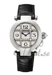 Cartier Pasha Srebrny/Skóra Ø32 mm WJ11932G