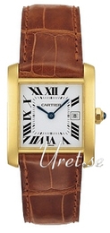 Cartier Tank Francaise Srebrny/Skóra 31x25 mm W5001456