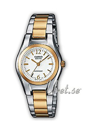 Casio Collection Biały/Stal w odcieniu złota Ø16 mm LTP-1280SG-7AEF