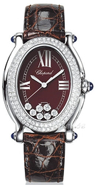 Chopard Happy Sport Czerwony/Skóra 35x30 mm 27/8953-2004