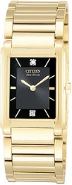 Citizen Eco Drive 180 Czarny/Stal w odcieniu złota Ø23 mm BL6012-56F