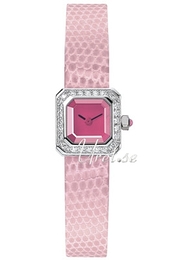 Corum Sugar Cube Różowy/Skóra 16x16 mm 137.427.47-0028EB34