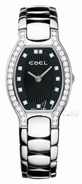 Ebel Beluga Tonneau Czarny/Stal 33x23 mm 1215704