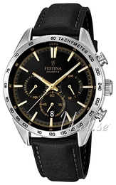 Festina Czarny/Skóra Ø44 mm F16844-3
