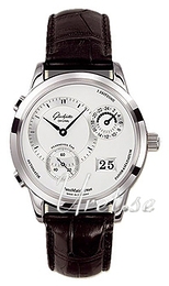 Glashütte Original Pano PanoMaticVenue Srebrny/Skóra Ø39.4 mm 90-04-02-02-04