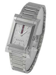 Gucci 107-112 Srebrny/Stal 42x30 mm YA111302