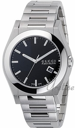 Gucci Pantheon Czarny/Stal Ø44 mm YA115209