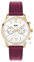 Henry London Richmond Biały/Skóra Ø39 mm HL39-CS-0070