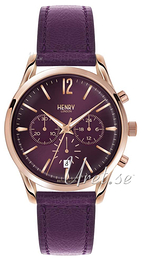 Henry London Richmond Purpurowy/Skóra Ø39 mm HL39-CS-0092