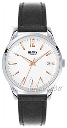 Henry London Knightsbridge Biały/Skóra Ø39 mm HL39-S-0005