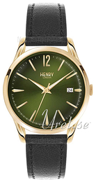 Henry London Hampstead Zielony/Skóra Ø39 mm HL39-S-0100