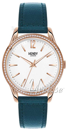 Henry London Chiswick Biały/Skóra Ø39 mm HL39-SS-0138