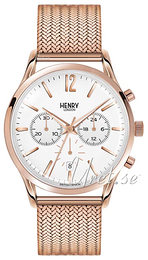 Henry London Hampstead Biały/Stal w kolorze różowego złota Ø41 mm HL41-CM-0040