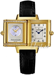 Jaeger LeCoultre Reverso Joaillerie Duetto Srebrny/Skóra 33.2x20.7 mm 2661410
