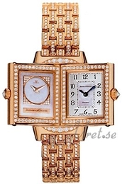 Jaeger LeCoultre Reverso Duetto Biały/18 karatowe różowe złoto 33x21 mm 2662313