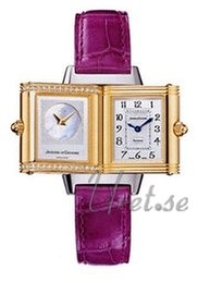 Jaeger LeCoultre Reverso Duetto Biały/Skóra 33x21 mm 2665410