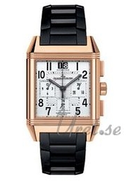 Jaeger LeCoultre Reverso Squadra Chronograph GMT Srebrny/Guma 41x35 mm 7012620