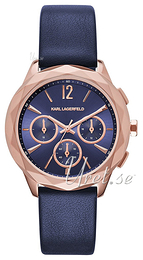 Karl Lagerfeld Optik Niebieski/Skóra Ø38 mm KL4010