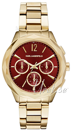 Karl Lagerfeld Optik Czerwony/Stal w odcieniu złota Ø38 mm KL4011