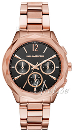 Karl Lagerfeld Optik Czarny/Stal w kolorze różowego złota Ø38 mm KL4012