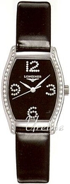 Longines Evidenza Czarny/Skóra 30x26 mm L2.155.0.57.2