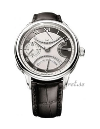 Maurice Lacroix Masterpiece Double Retrograde Srebrny/Skóra Ø46 mm MP7218-SS001-110