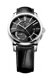 Maurice Lacroix Pontos Reserve De Marche Czarny/Skóra Ø39.5 mm PT6168-SS001-331
