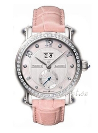 Maurice Lacroix Masterpiece Ladies Srebrny/Skóra Ø35 mm MP6016-SD501-170