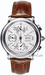 Maurice Lacroix Masterpiece Srebrny/Skóra Ø40 mm MP6318-SS001-12E