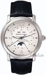 Maurice Lacroix Masterpiece Biały/Skóra Ø40 mm MP6347-SS001-92E