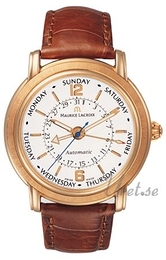 Maurice Lacroix Masterpiece Biały/Skóra Ø40 mm MP6408-PG101-19E