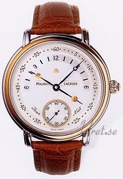 Maurice Lacroix Masterpiece Srebrny/Skóra Ø43 mm MP7058-YS101-190