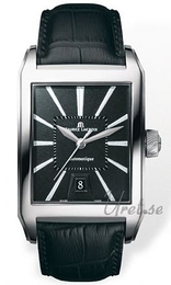 Maurice Lacroix Pontos Czarny/Skóra 39x33 mm PT6117-SS001-330